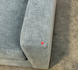 Open Box: Turner Square Arm Swivel Chair without Nailheads - Performance Casual Chenille Slate