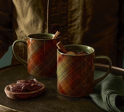 Woodrow Plaid Stoneware Dinnerware Collection