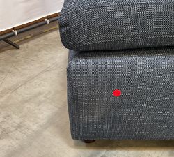 Open Box: Dream Armless Chair - Performance Slub Weave Navy, Espresso Finish