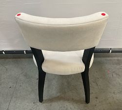 Open Box: Payson Upholstered Dining Side Chair - Rustic Chenille Ivory, Black
