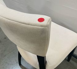 Open Box: Payson Upholstered Dining Side Chair - Rustic Chenille Ivory, Black