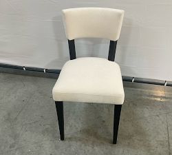 Open Box: Payson Upholstered Dining Side Chair - Rustic Chenille Ivory, Black