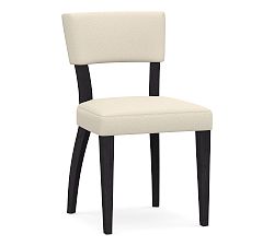 Open Box: Payson Upholstered Dining Side Chair - Rustic Chenille Ivory, Black