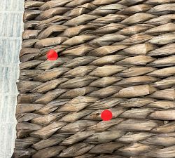Open Box: Seagrass Handcrafted Divided Hamper - Gray Wash