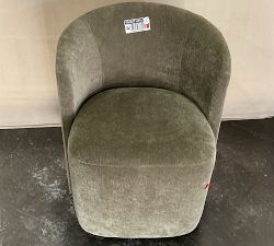 Open Box: Preston Upholstered Dining Chair - Rustic Chenille Dark Moss