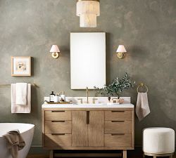 Windham Alabaster Double Tier Flush Mount (15")