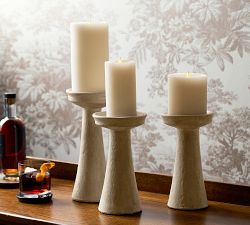 Vintage Washed Flameless Pillar Candle
