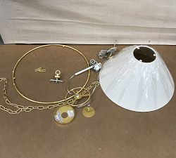 Open Box: Aliana Metal Round Pendant, Medium (22") - Gild