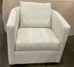 Open Box: Ayden Barrel Swivel Armchair - Performance Boucle Oatmeal