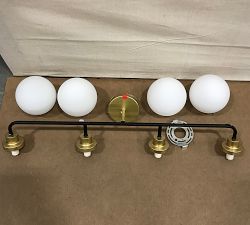 Open Box: Belling Quadruple Sconce (37") - Brass/Black