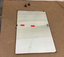 Open Box: Blake Rectangular Pivot Mirror (25" x 37") - Tumbled Brass