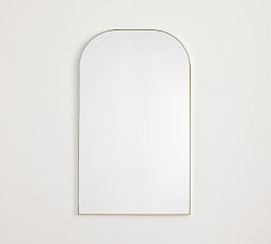 Open Box: Blake Square Arch Mirror (24"W x 40"H) - Tumbled Brass