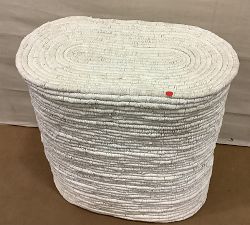 Open Box: Coil Double Hamper - Whitewash