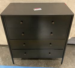 Open Box: Harmon 5 Drawer Dresser (36") - Black, Weathered Bronze