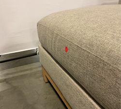 Open Box: Jake Petite Upholstered Left Wide Chaise - Basketweave Slub Ash