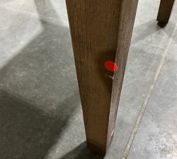 Open Box: Jake Upholstered Dining Armchair - Performance Heathered Basketweave Alabaster White, Cocoa Brown
