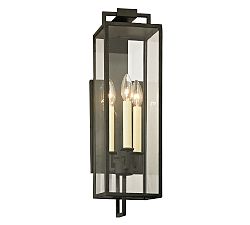 Open Box: Jonah Outdoor Metal Sconce, Medium ( 22") - Forged Iron