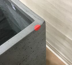 Open Box: Mission Square Tall Planter (15"D x 32"H) - Grey