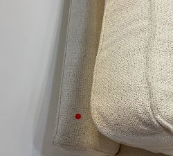 Open Box: Pearce Roll Arm Upholstered Grand Sofa (89"), 2X2 - Performance Boucle Oatmeal, Espresso Legs