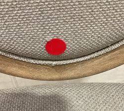 Open Box: Sausalito Upholstered Stool (26") - Performance Chateau Basketweave Oatmeal, Seadrift