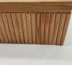 Open Box: Wood Fluted Jewelry Box, Large (11.75") - Natural