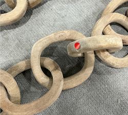 Open Box: Wooden Chain Wall Art, Large (22"W x 32"H) - Whitewash