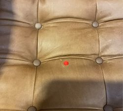 Open Box: Callum Leather Armchair - Heirloom Sienna, Terra Brown Finish