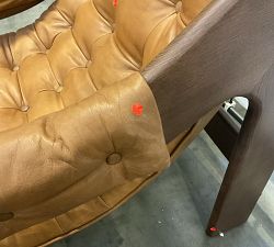 Open Box: Callum Leather Armchair - Heirloom Sienna, Terra Brown Finish
