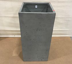 Open Box: Mission Square Tall Planter (15"D x 32"H) - Grey