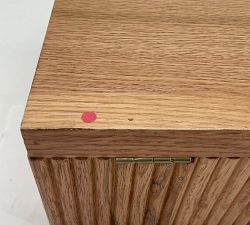 Open Box: Wood Fluted Jewelry Box, Large (11.75") - Natural
