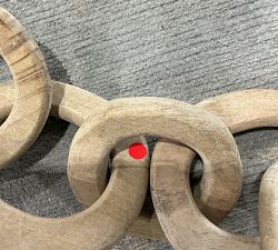 Open Box: Wooden Chain Wall Art, Large (22"W x 32"H) - Whitewash