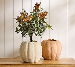 Terracotta Pumpkin Cachepots