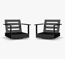 Malibu Metal Platform Swivel Outdoor Lounge Chair