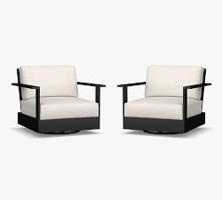 Malibu Metal Platform Swivel Outdoor Lounge Chair