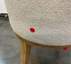 Open Box: Layton Upholstered Side Dining Chair - Performance Boucle Oatmeal, Seadrift Legs