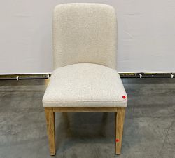 Open Box: Layton Upholstered Side Dining Chair - Performance Boucle Oatmeal, Seadrift Legs