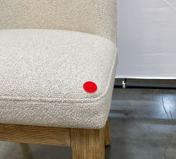 Open Box: Layton Upholstered Side Dining Chair - Performance Boucle Oatmeal, Seadrift Legs