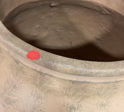 Open Box: Sienna Fiber Stone Outdoor Planter, Large Urn (19.75"D x 24"H) - Terracotta