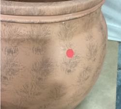 Open Box: Sienna Fiber Stone Outdoor Planter, Large Urn (19.75"D x 24"H) - Terracotta