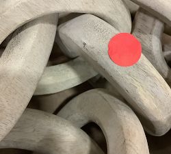 Open Box: Wooden Chain Wall Art - Whitewash