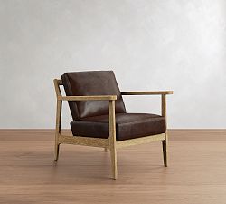 Open Box: Cody Leather Armchair - Legacy Tobacco, Seadrift