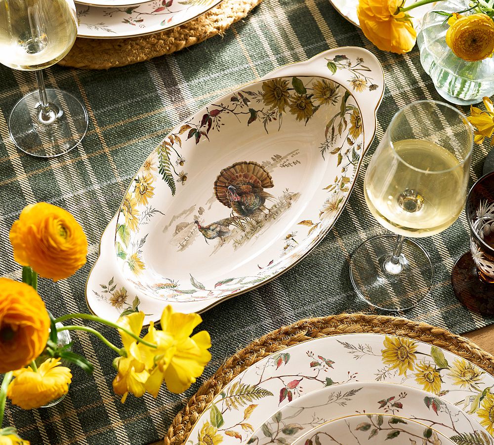 Bedford Harvest Stoneware Handeled Serving Platter by Pottery Barn