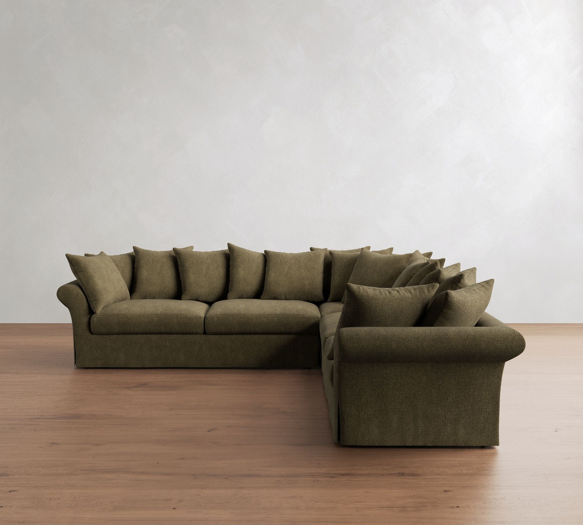 Windsor Slipcovered 3-Piece L-Shaped Sectional (123")
