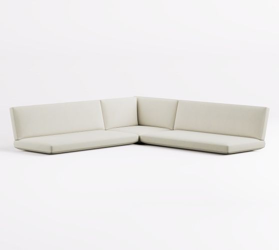 3-Piece Platform L-Shaped Sectional Cushion Set