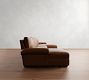 Big Sur Roll Arm Leather Power Reclining Double Chaise Sectional (148"-172")