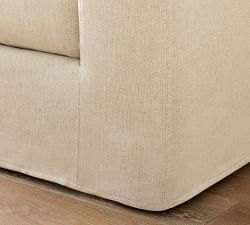 Big Sur Roll Arm Slipcovered 3-Piece L-Shaped Sectional (115")
