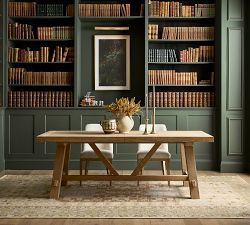 Farmhouse Trestle Extendable Dining Table (84"-104")