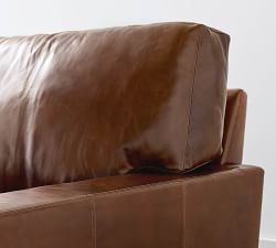 Turner Square Arm Leather 3-Piece L-Shaped Sectional (106"&ndash;111")