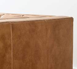 Chesterfield Square Arm Leather Sofa (73"&ndash;96")