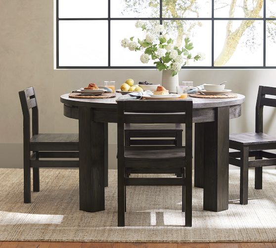 Folsom Round Storage Extendable Dining Table (54"-72") by Pottery Barn